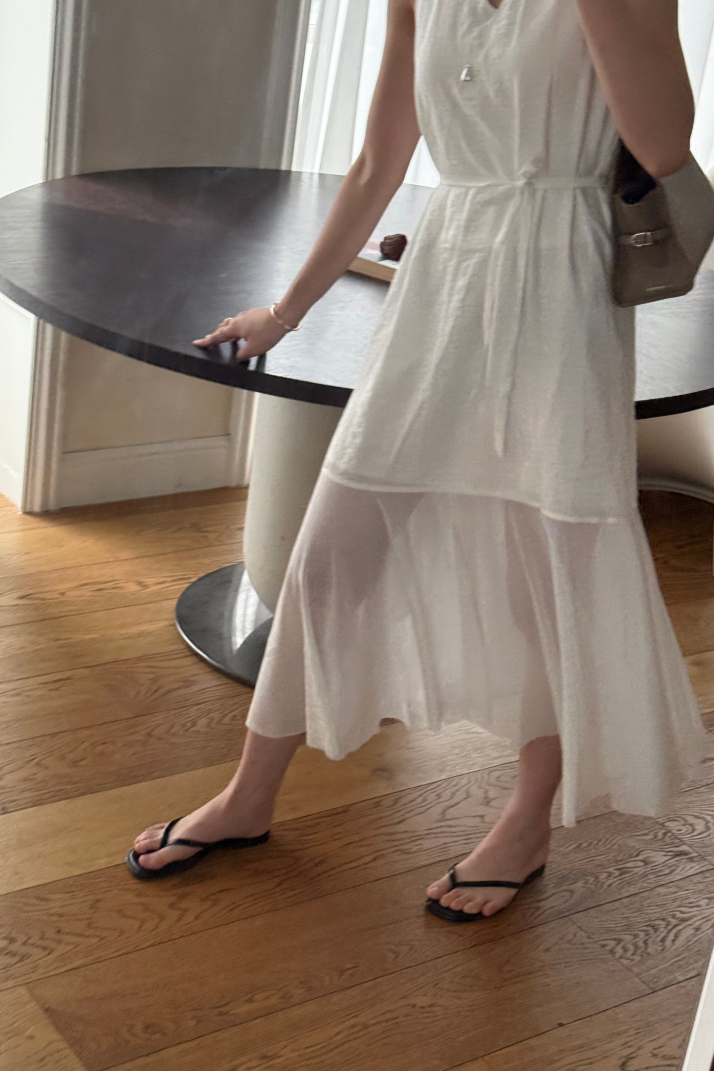 𝐌𝐚𝐲 〖夏日透明感〗 Sheer Flare Panel Dress