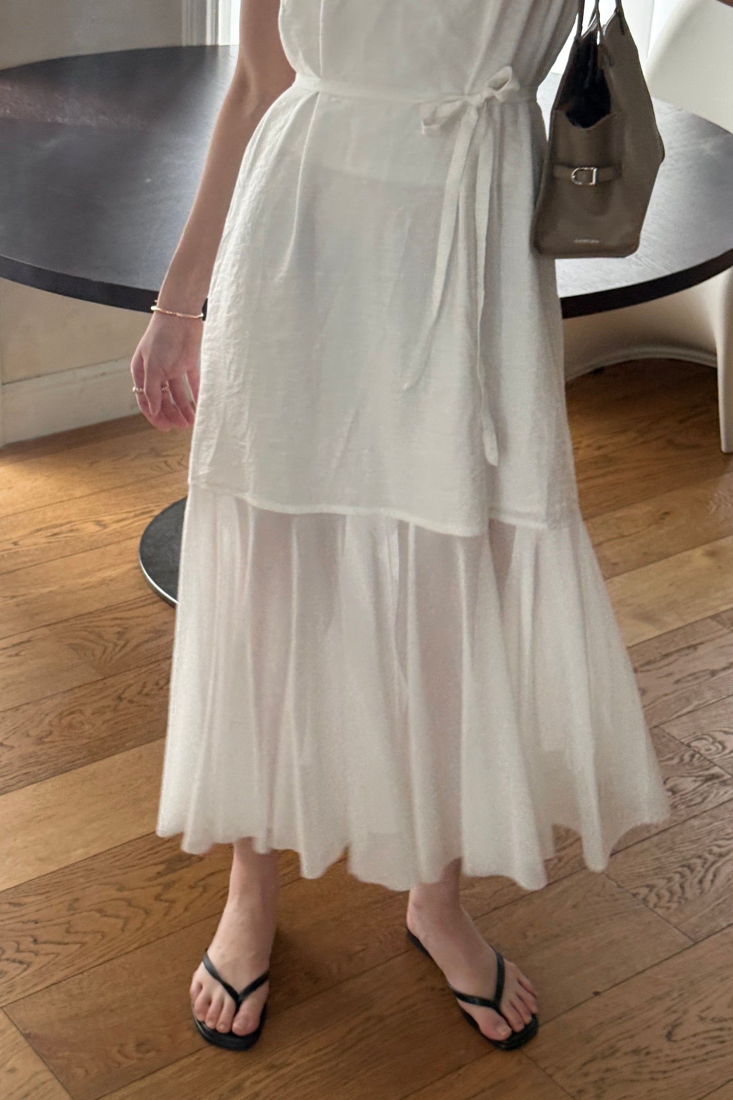 𝐌𝐚𝐲 〖夏日透明感〗 Sheer Flare Panel Dress