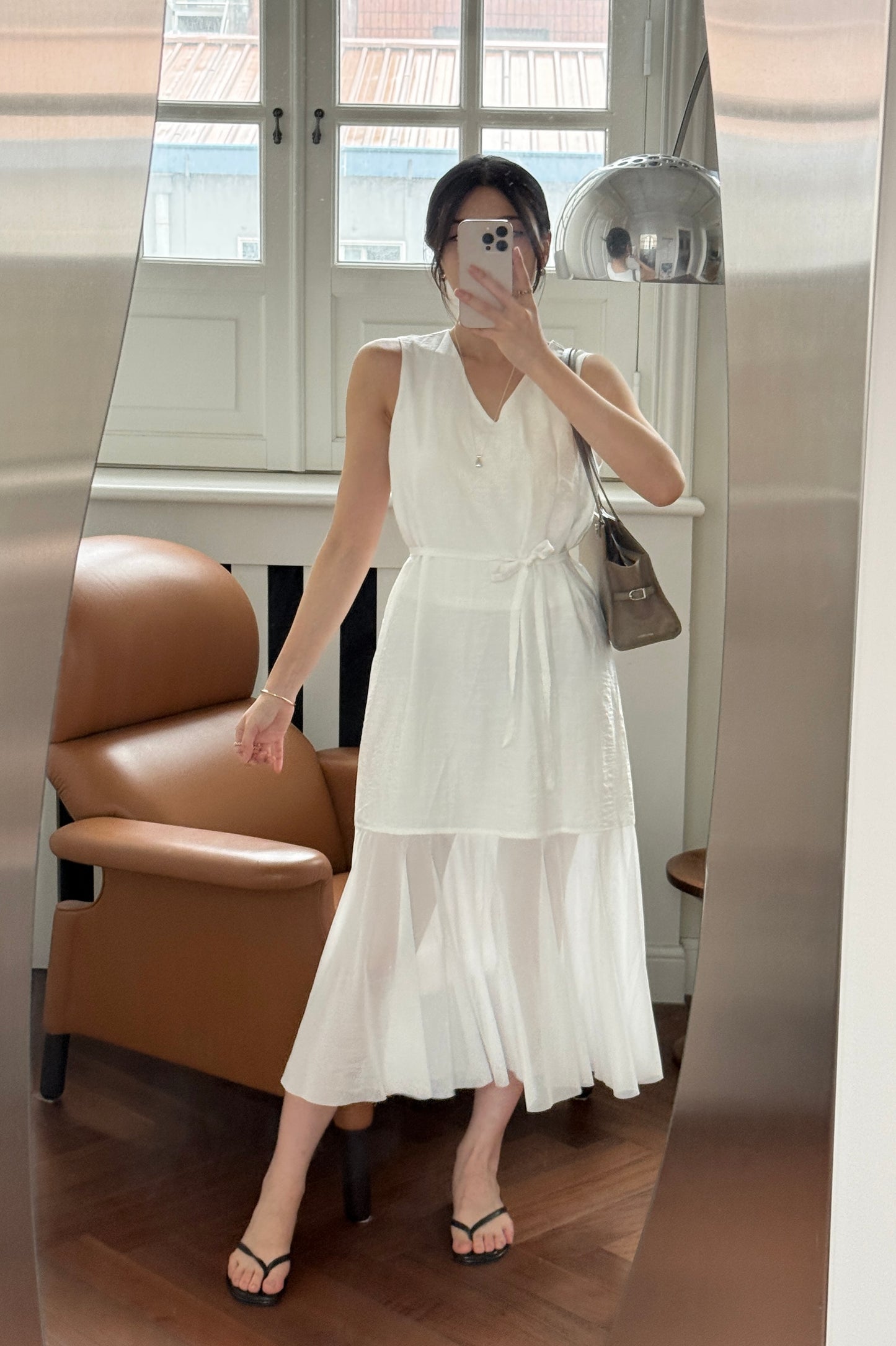 𝐌𝐚𝐲 〖夏日透明感〗 Sheer Flare Panel Dress