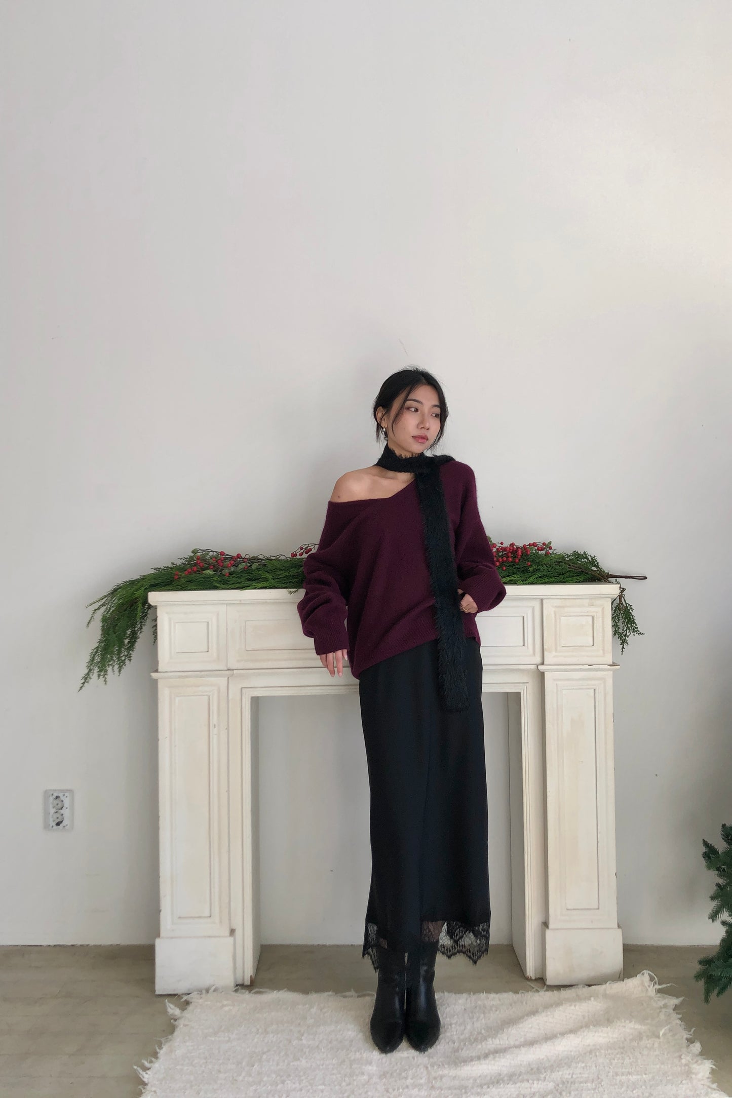 𝐍𝐨𝐯🇰🇷 Lace Hem Slip Skirt