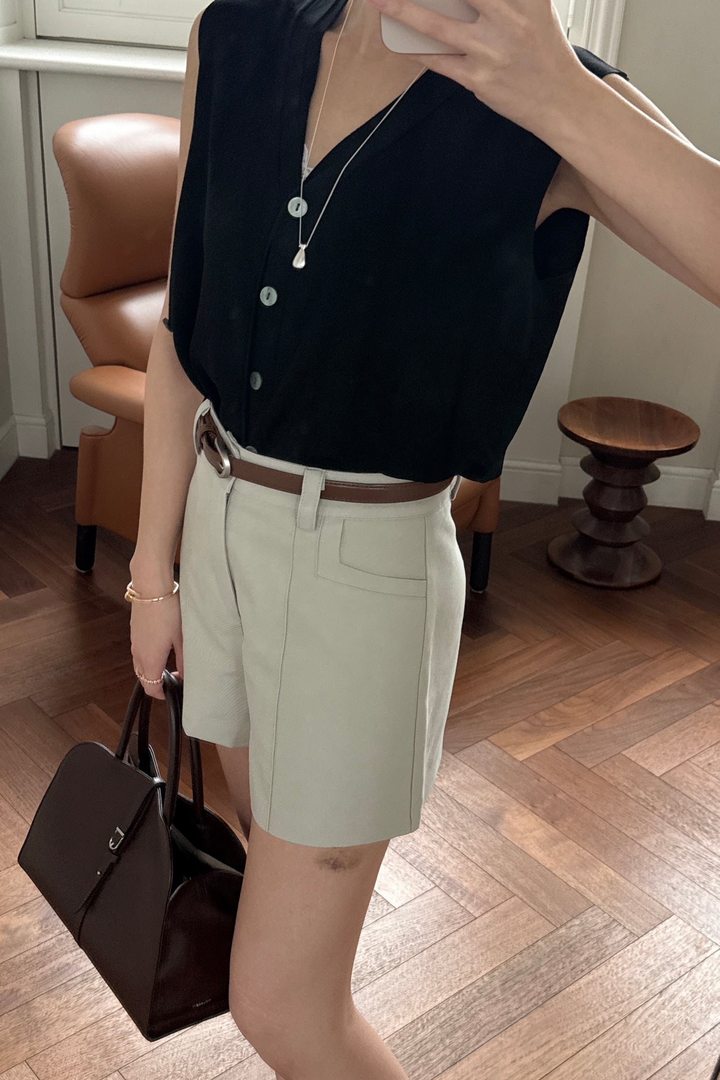 𝐌𝐚𝐲 〖都會俐落｜附皮帶〗Classic Belted Shortsᵇᵉˢᵗ ⁱᵗᵉᵐ