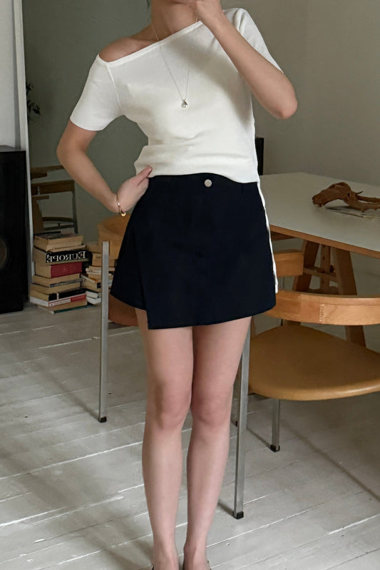 𝐌𝐚𝐲 〖A字修飾｜附皮帶〗 Casual Tailored Skort