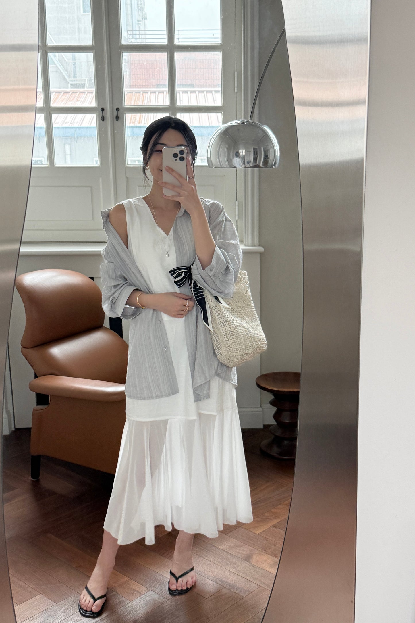 𝐌𝐚𝐲 〖夏日透明感〗 Sheer Flare Panel Dress