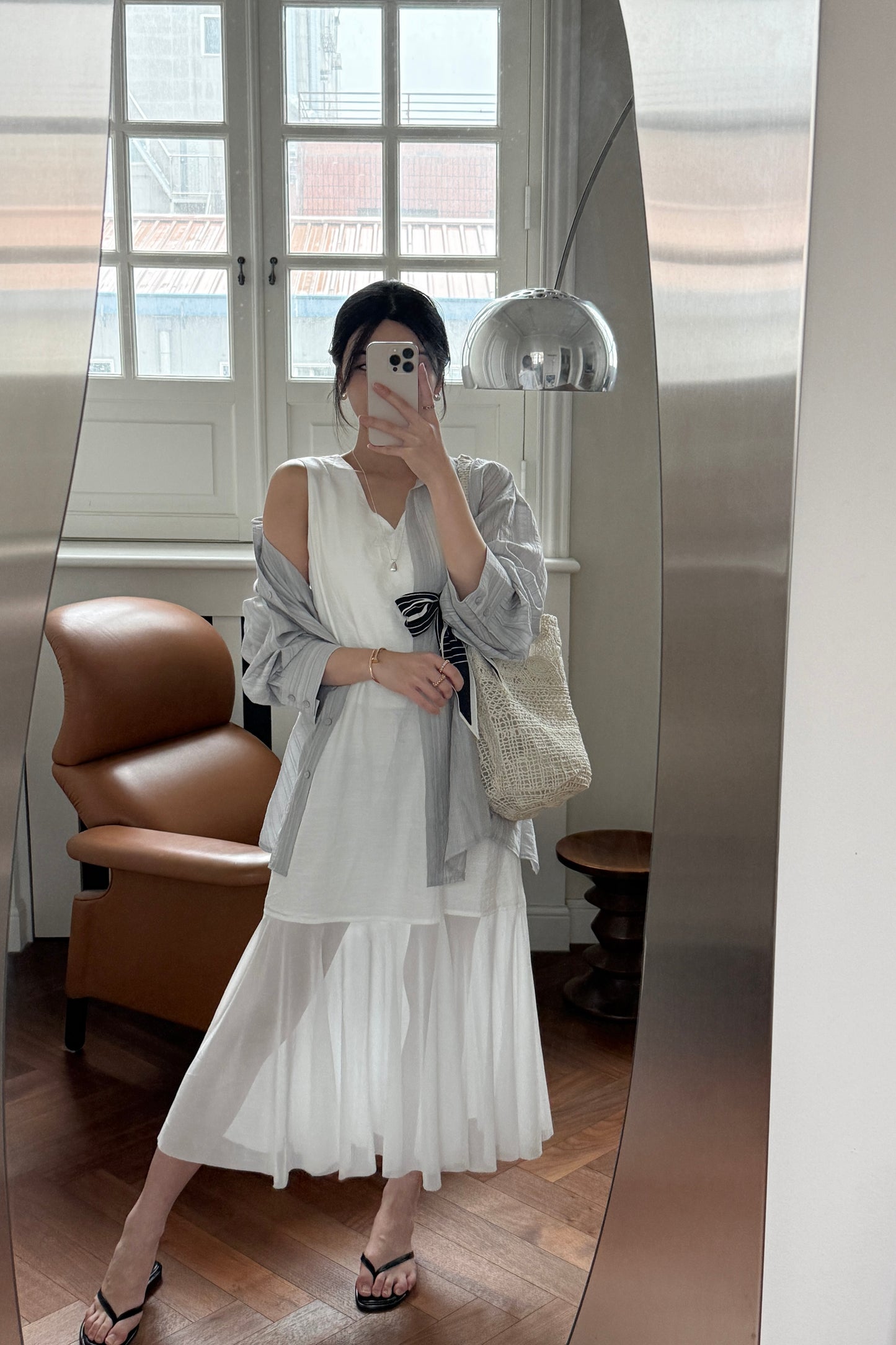 𝐌𝐚𝐲 〖夏日透明感〗 Sheer Flare Panel Dress