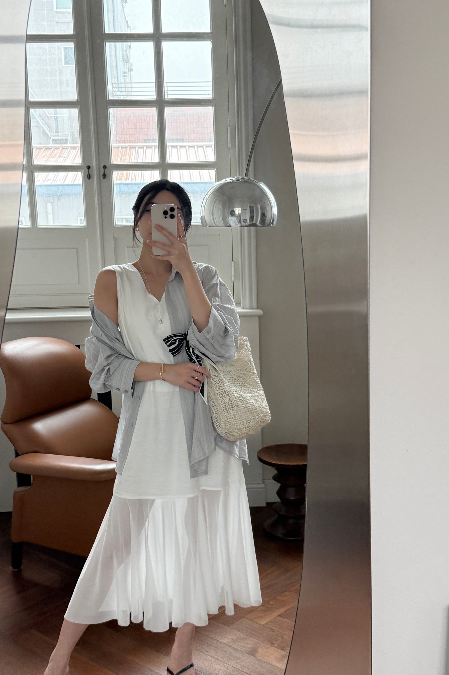𝐌𝐚𝐲 〖夏日透明感〗 Sheer Flare Panel Dress