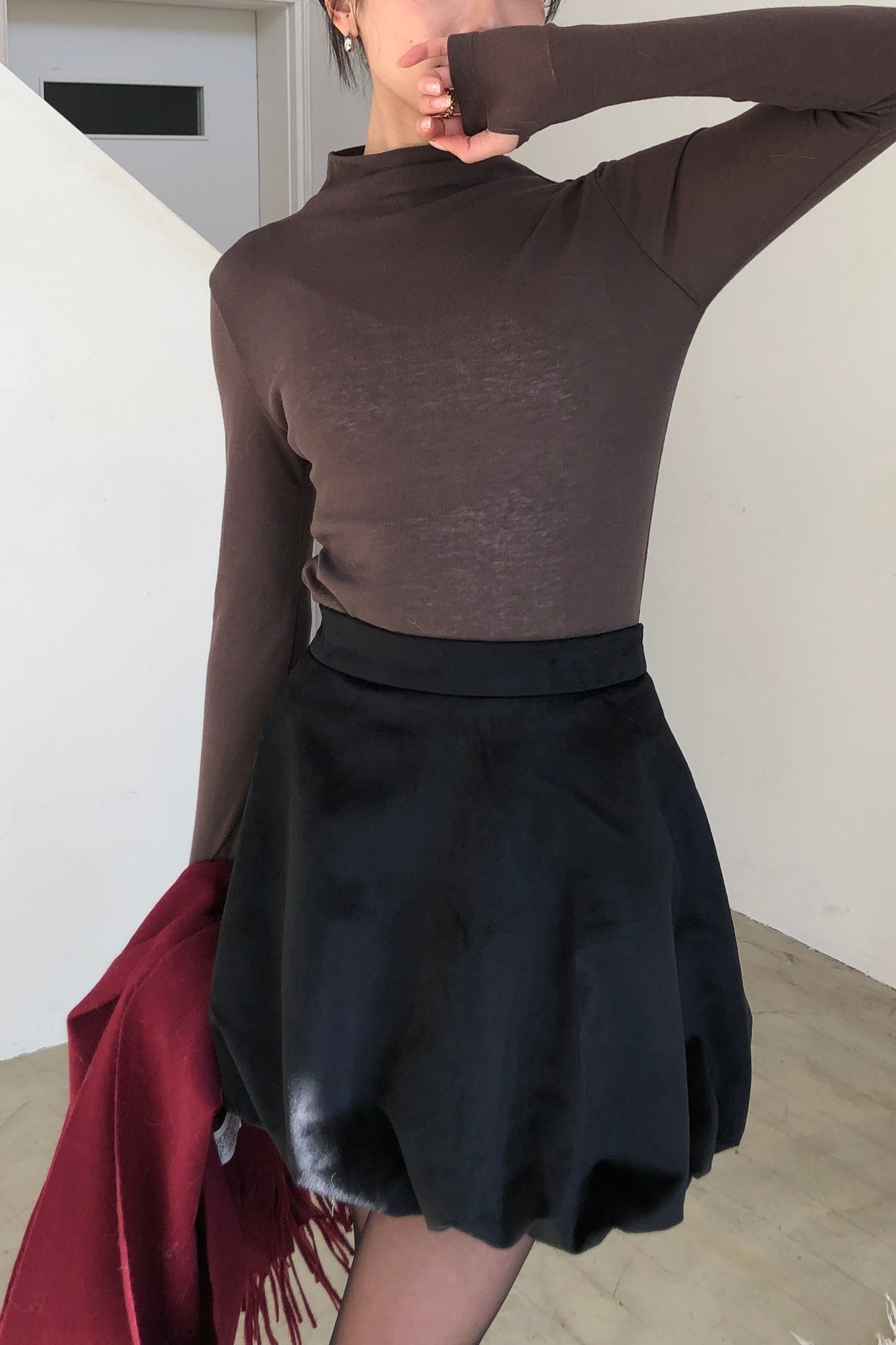 𝐍𝐨𝐯🇰🇷Velvet Bubble Skirt