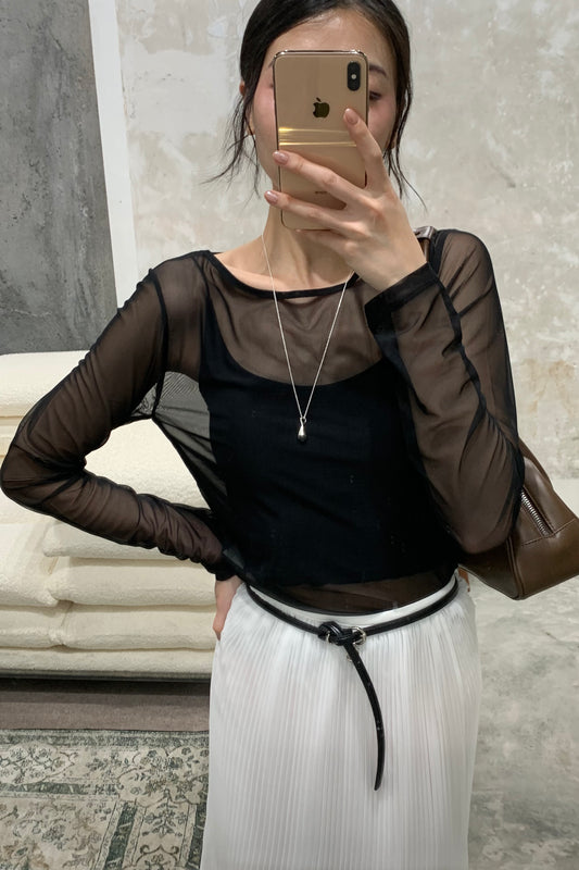𝐒𝐞𝐩🇰🇷 Sheer Veil Shirt