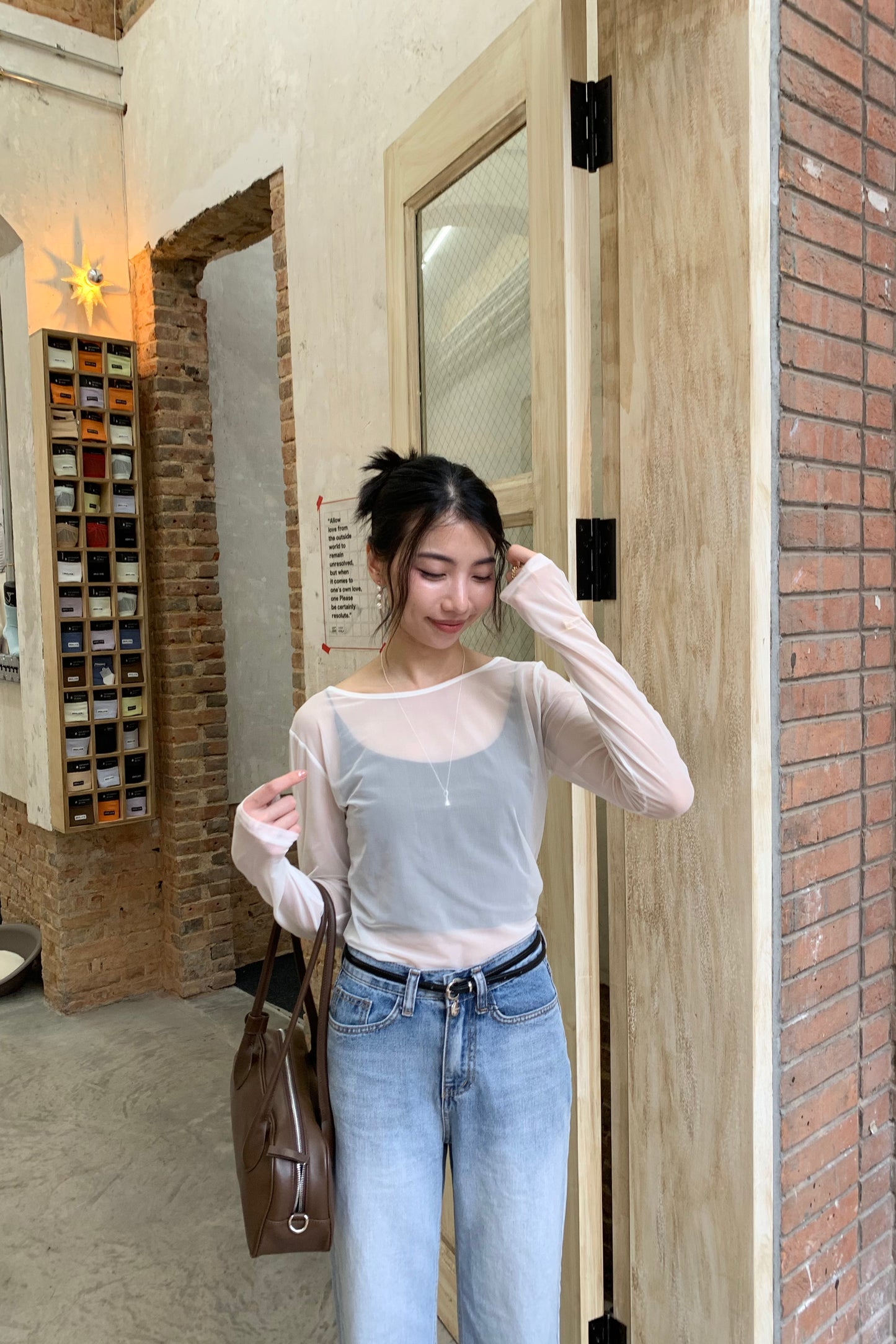 𝐒𝐞𝐩🇰🇷 Sheer Veil Shirt
