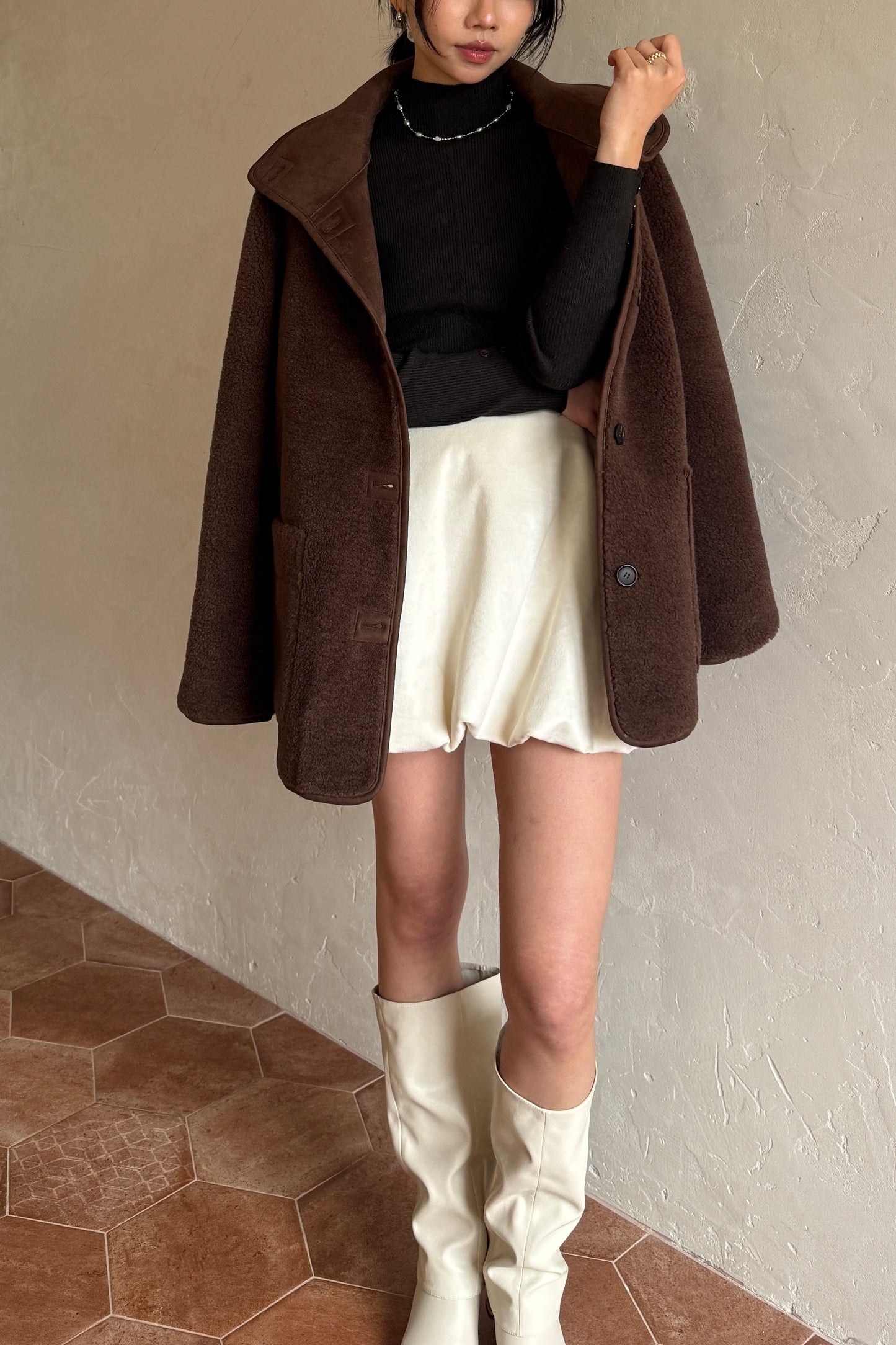 𝐍𝐨𝐯🇰🇷Velvet Bubble Skirt