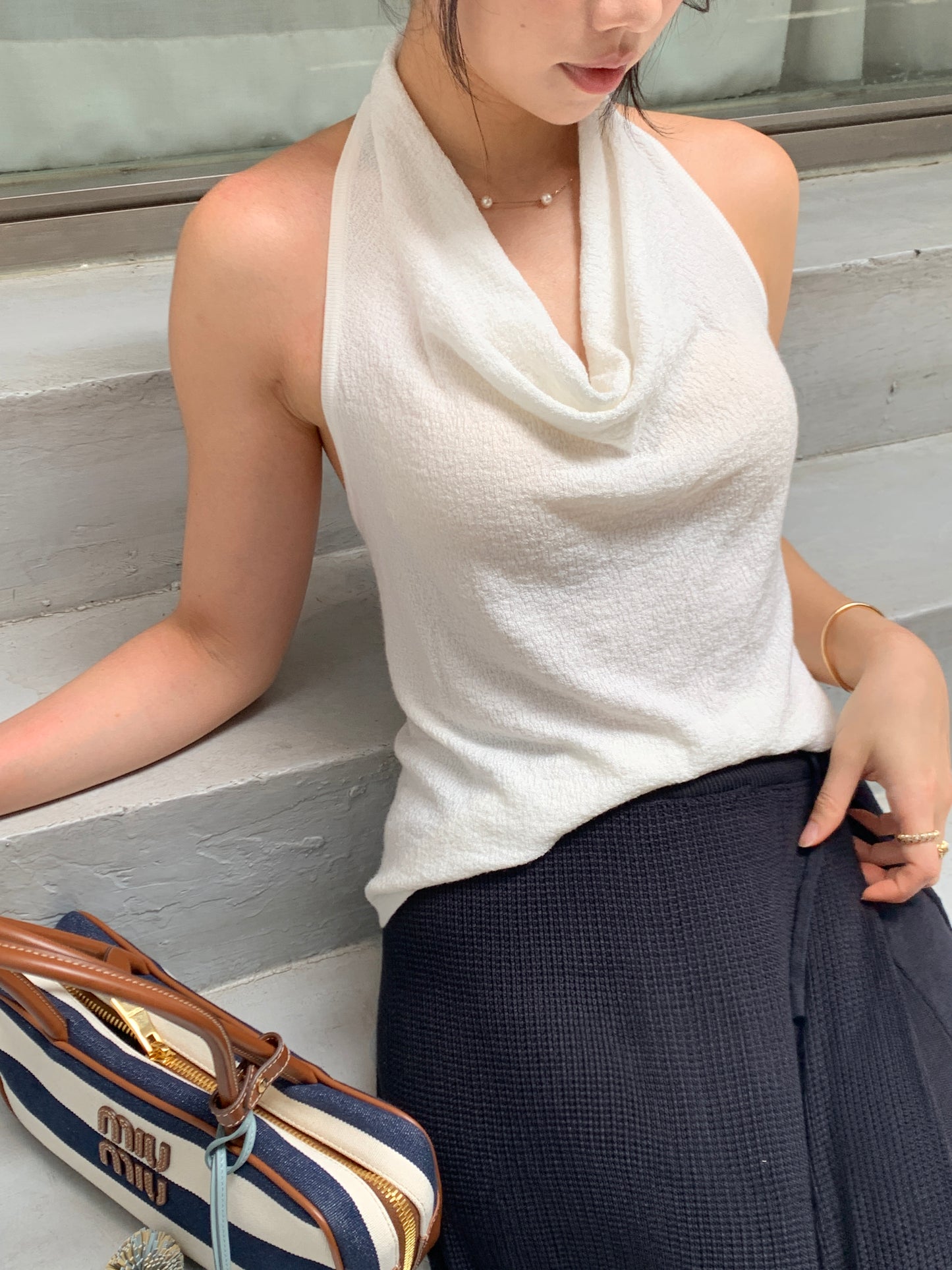 𝐀𝐩𝐫✨ Drape Halter Top