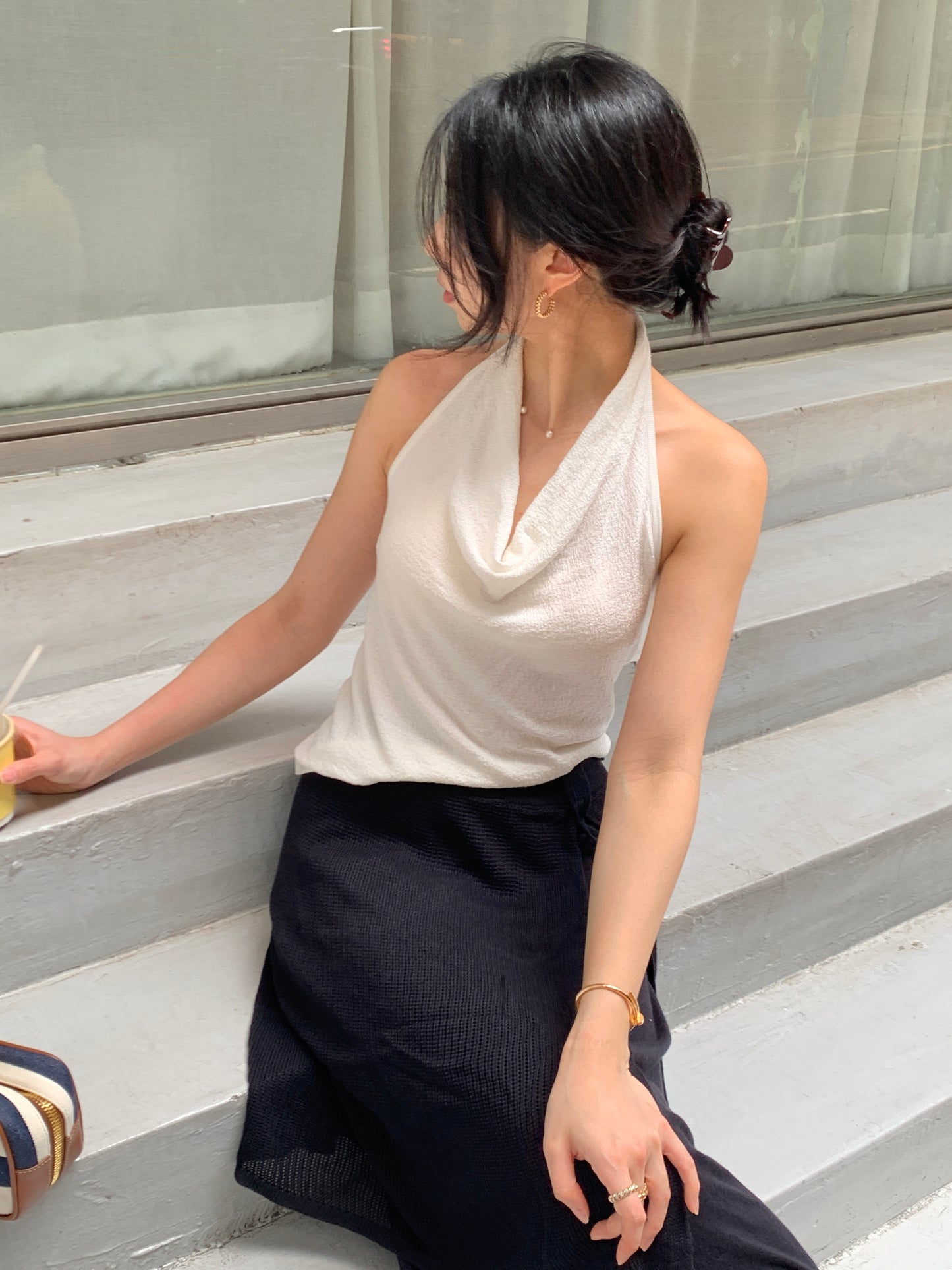 𝐀𝐩𝐫✨ Drape Halter Top