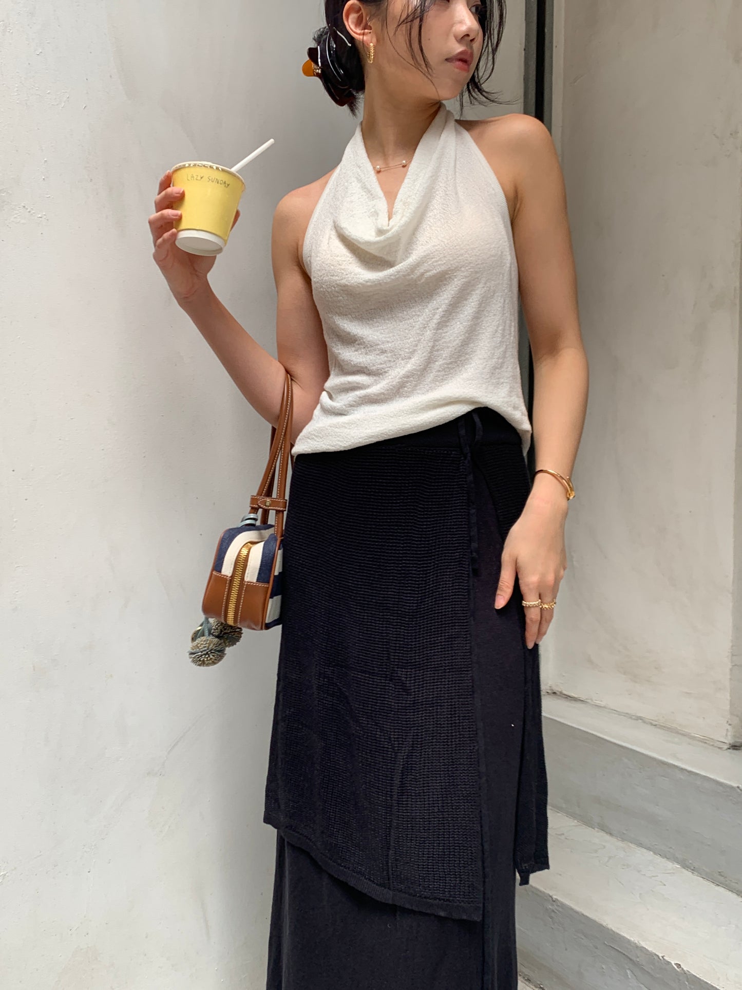 𝐀𝐩𝐫✨ Drape Halter Top