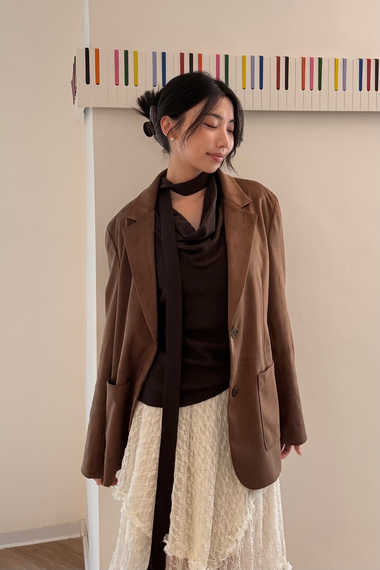 𝙎𝙖𝙡𝙚❣️【Kedi Made】 Suede Blazer ᵇᵉˢᵗ ⁱᵗᵉᵐ