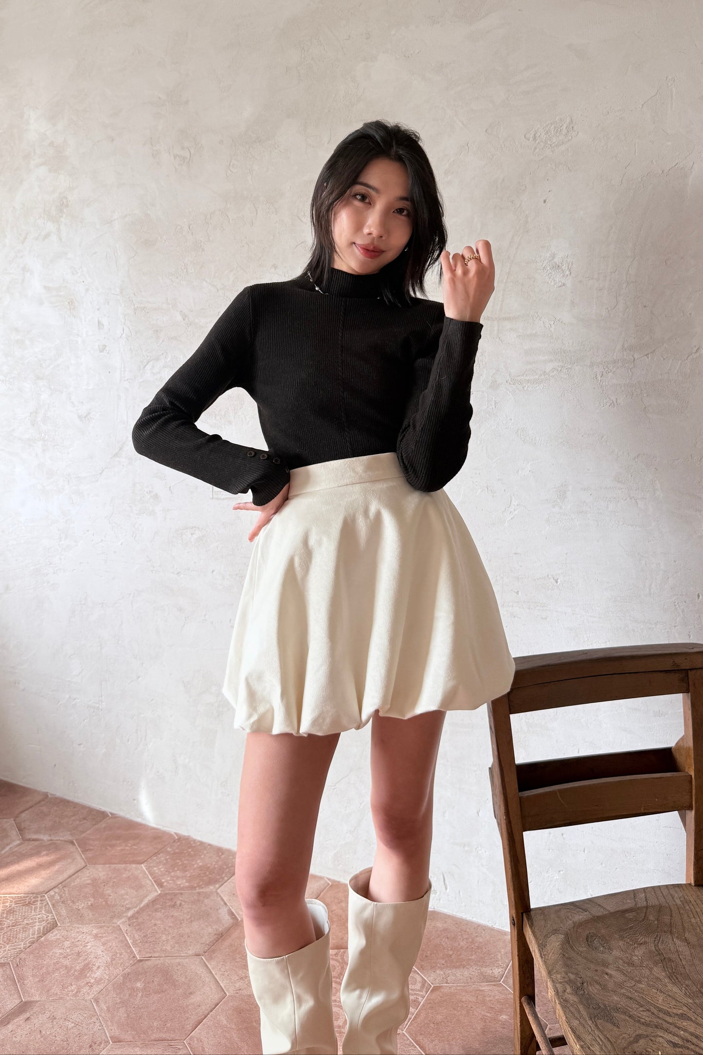 𝐍𝐨𝐯🇰🇷Velvet Bubble Skirt