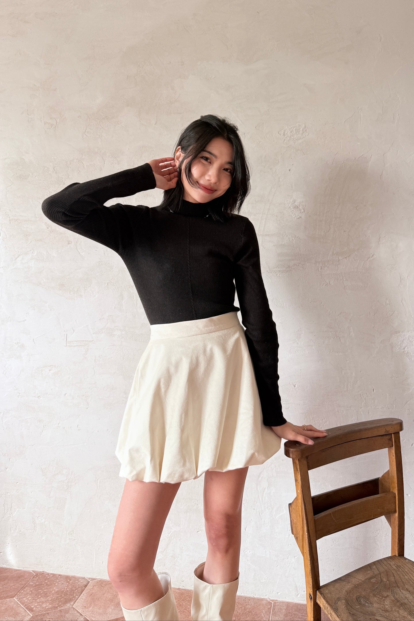 𝐍𝐨𝐯🇰🇷Velvet Bubble Skirt