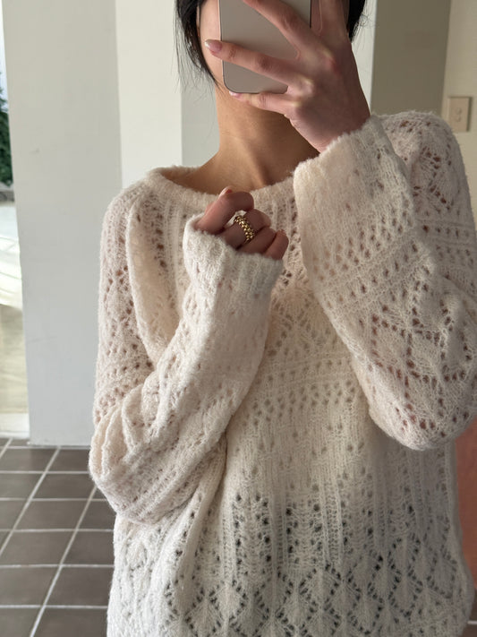 𝐍𝐨𝐯🇰🇷 Wool Mochi Lace Knit【高質全羊毛款】