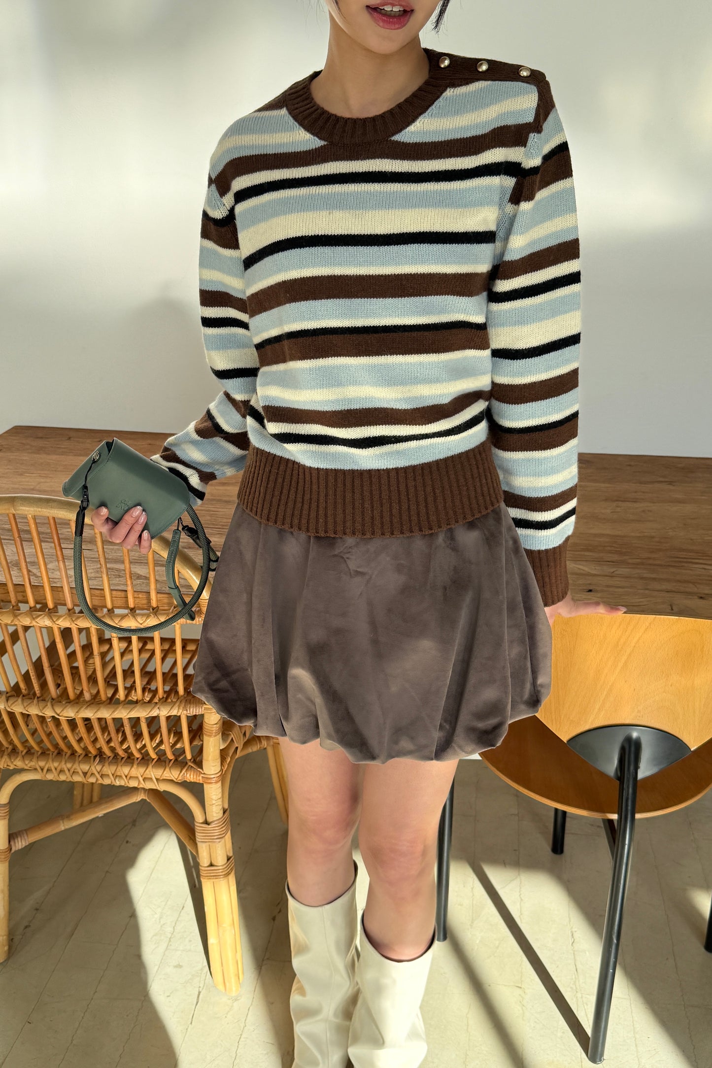 𝐍𝐨𝐯🇰🇷Velvet Bubble Skirt