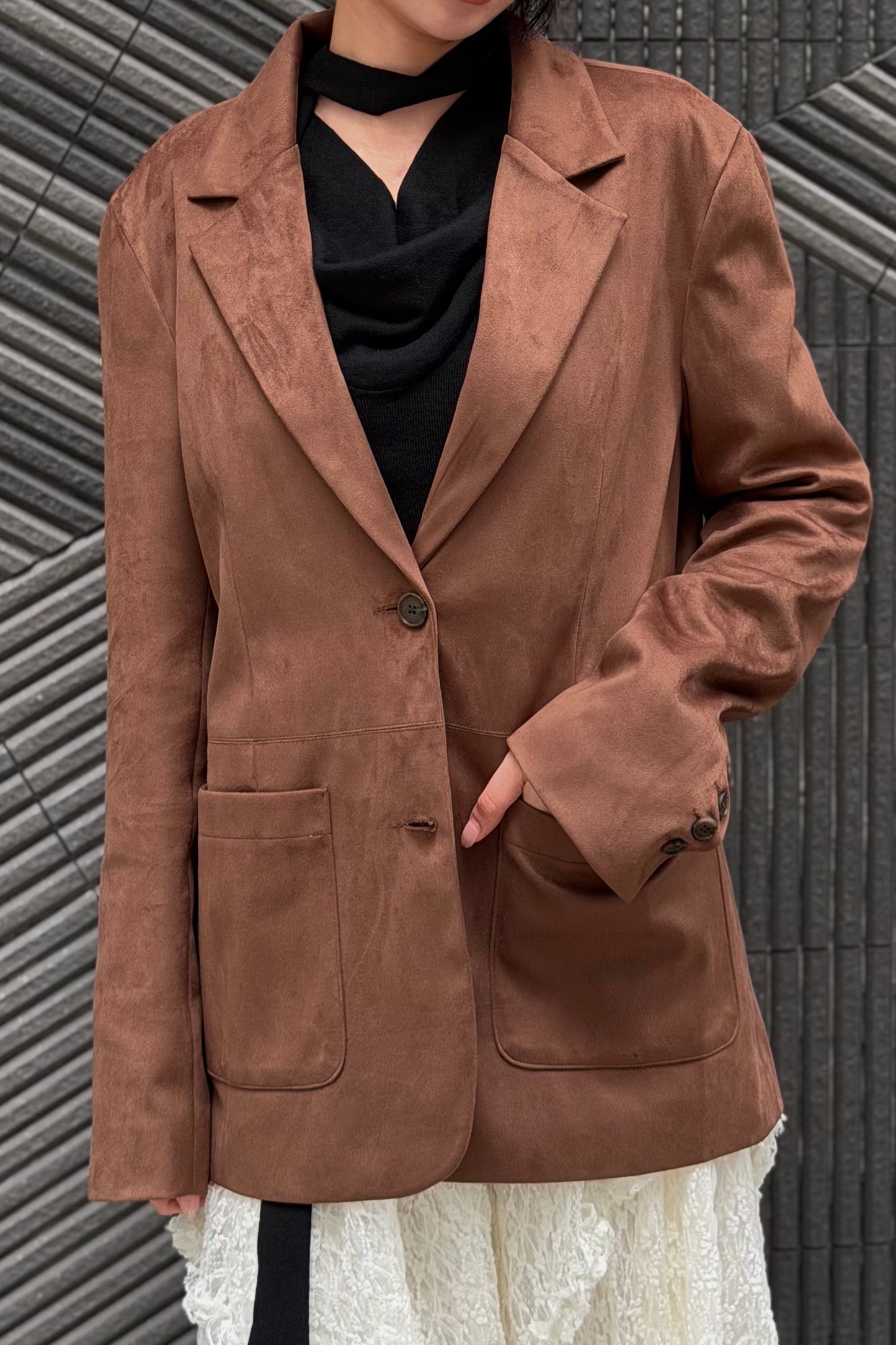 𝙎𝙖𝙡𝙚❣️【Kedi Made】 Suede Blazer ᵇᵉˢᵗ ⁱᵗᵉᵐ