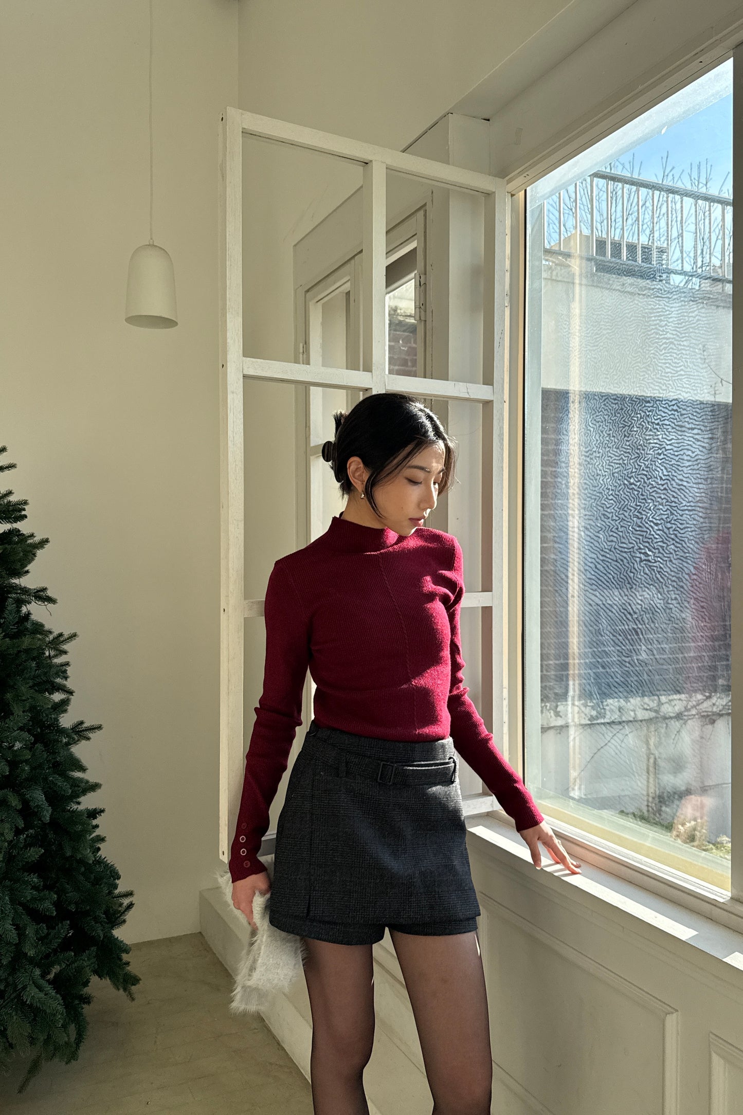 𝐍𝐨𝐯🇰🇷 Belted Layer Wool100 Shorts