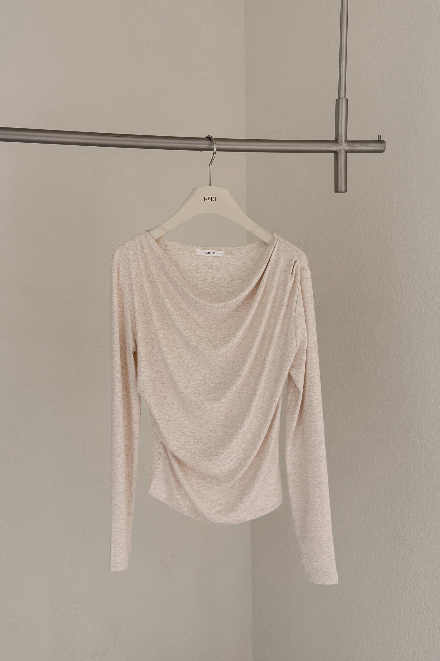 𝐃𝐞𝐜 【Kedi Made】  Lunare Drape Top Long Sleeves 〖升級材質〗