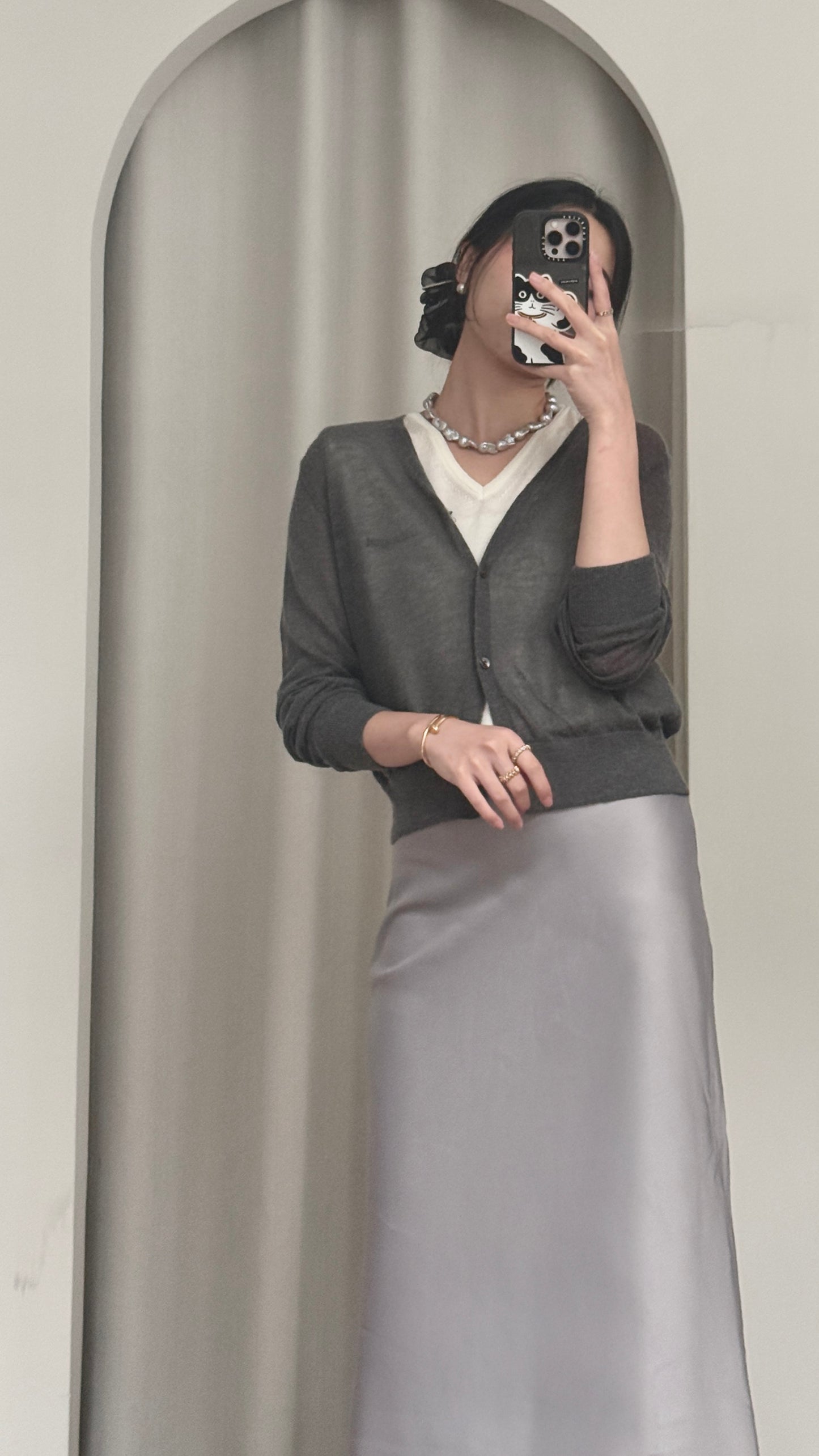 𝐀𝐩𝐫✨ Veil Midi Skirt