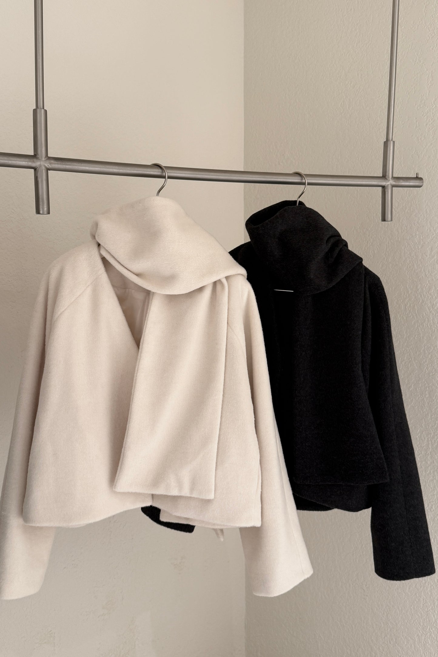 【Kedi Made】 Wool Coat Set & Drape Top Combo〖原價2030〗