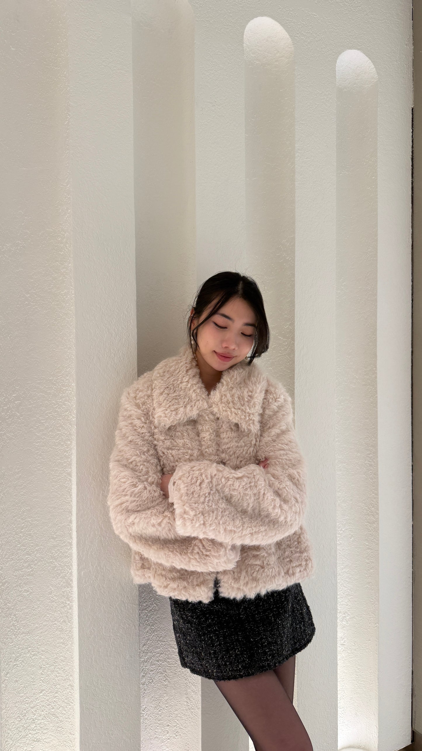 Soft Crème Teddy Jacket