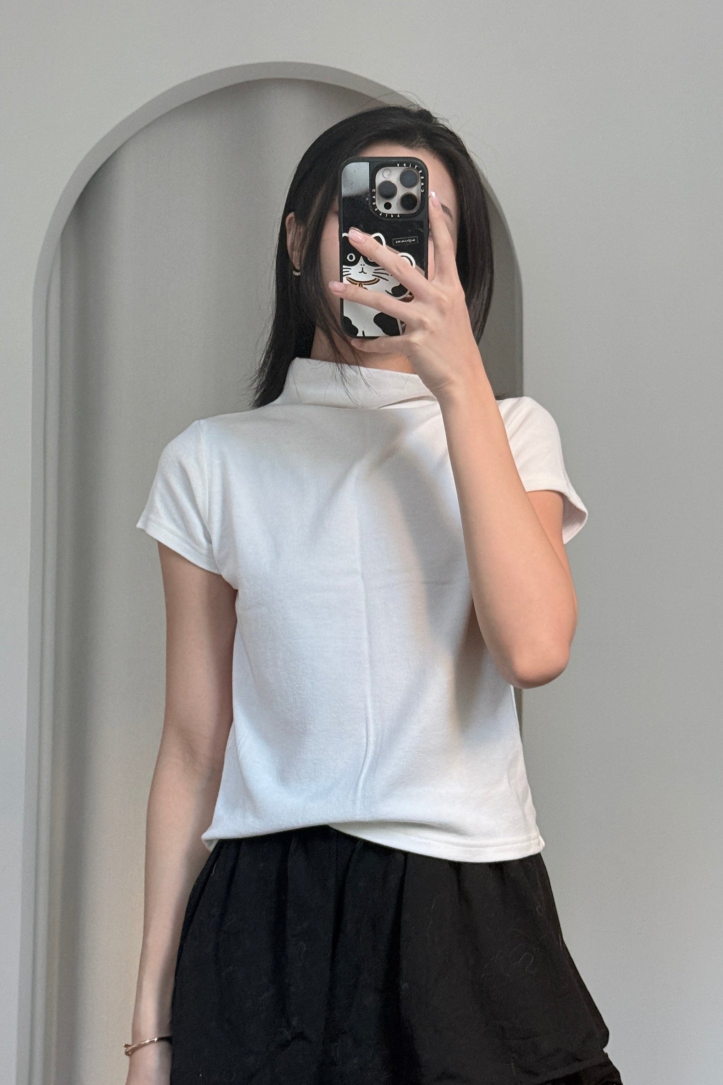 𝙎𝙖𝙡𝙚 Angora Half Tee【直角肩修身！打底必備】