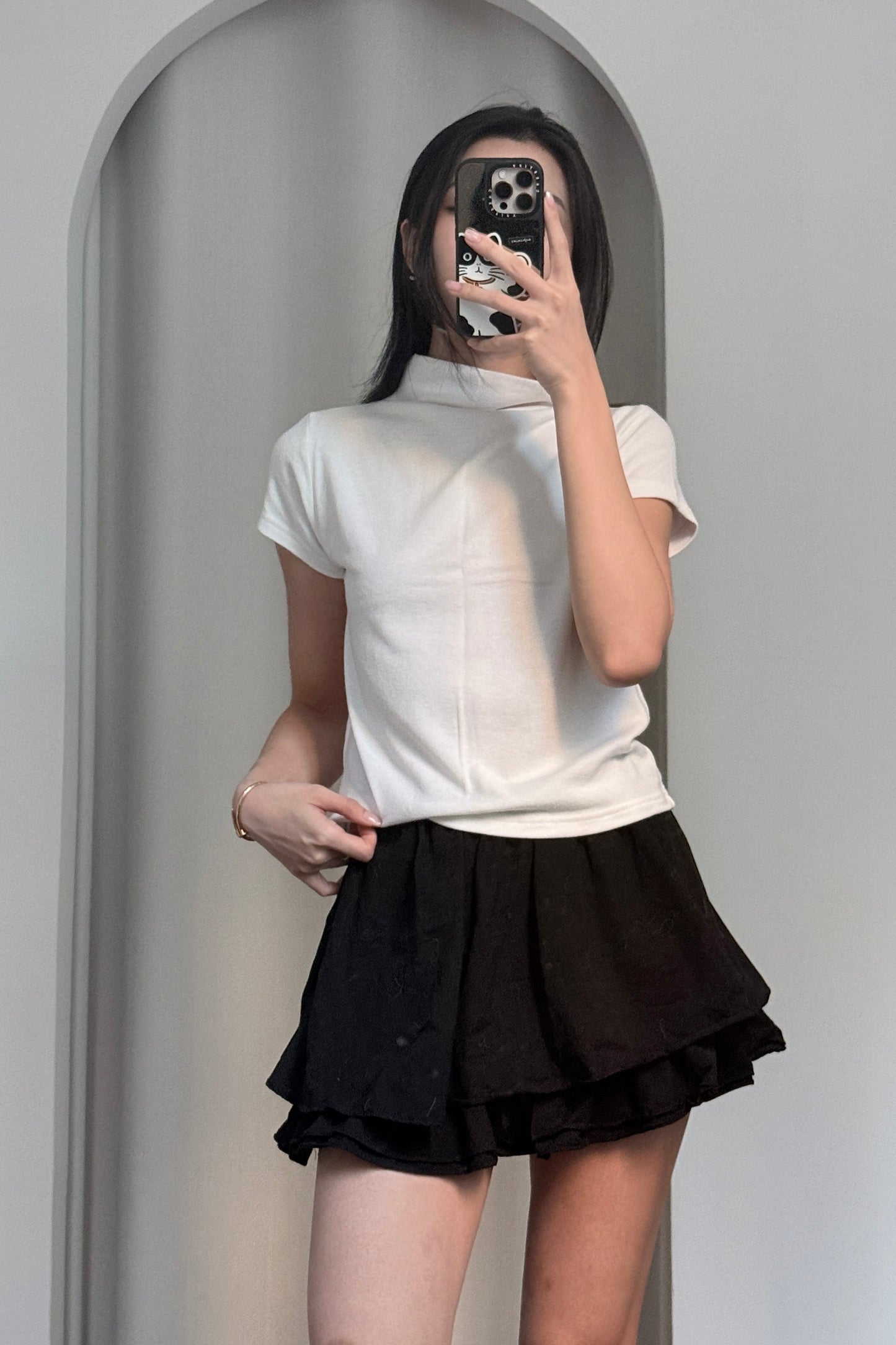 𝙎𝙖𝙡𝙚 Angora Half Tee【直角肩修身！打底必備】