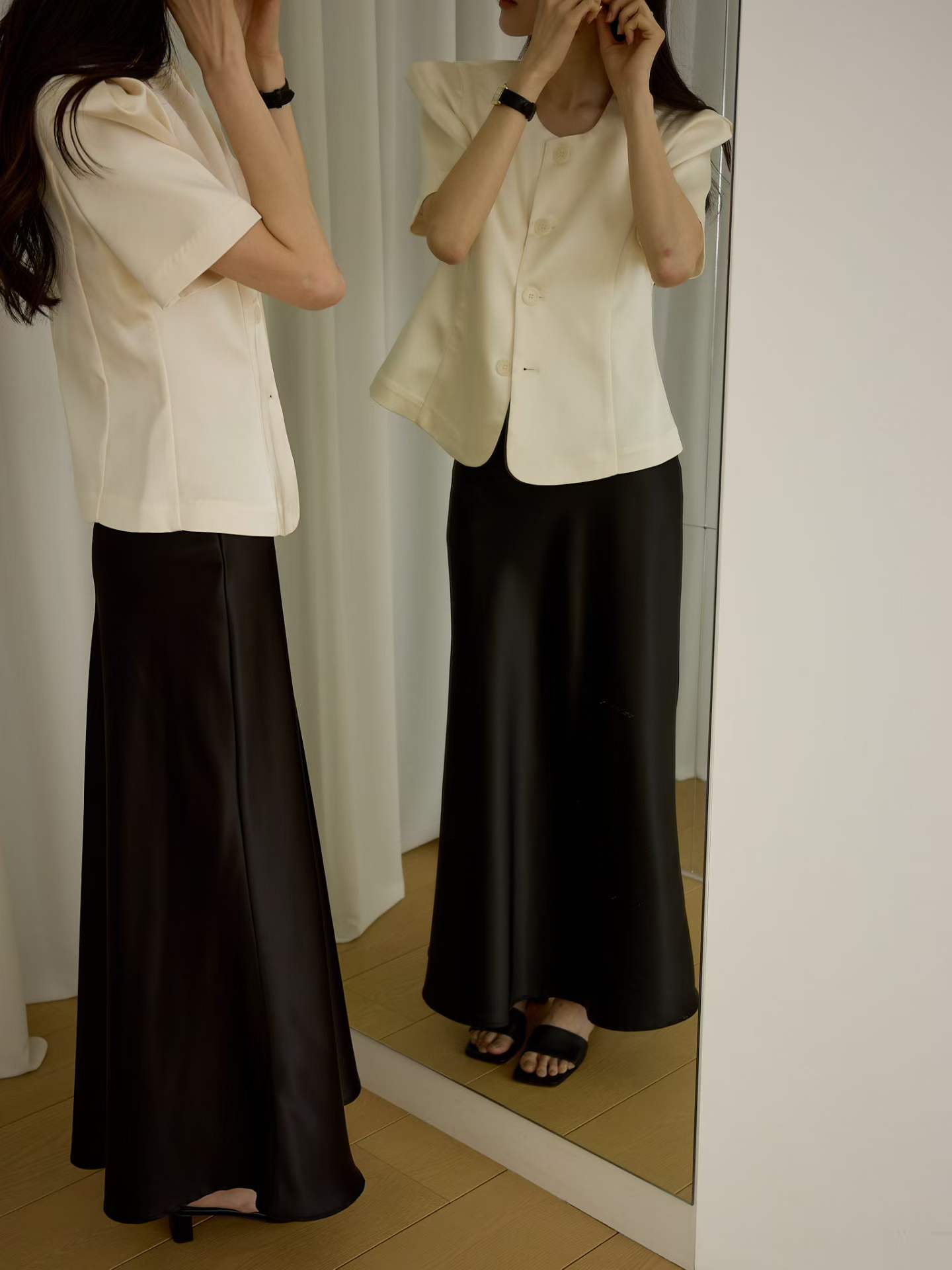 𝐀𝐩𝐫✨ Veil Midi Skirt