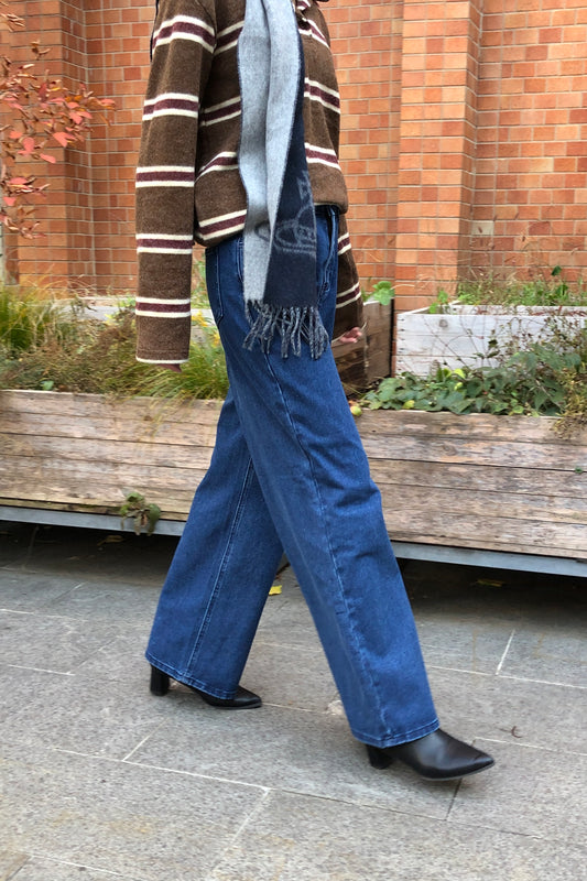 𝐍𝐨𝐯🇰🇷Deep Indigo Wide Denim