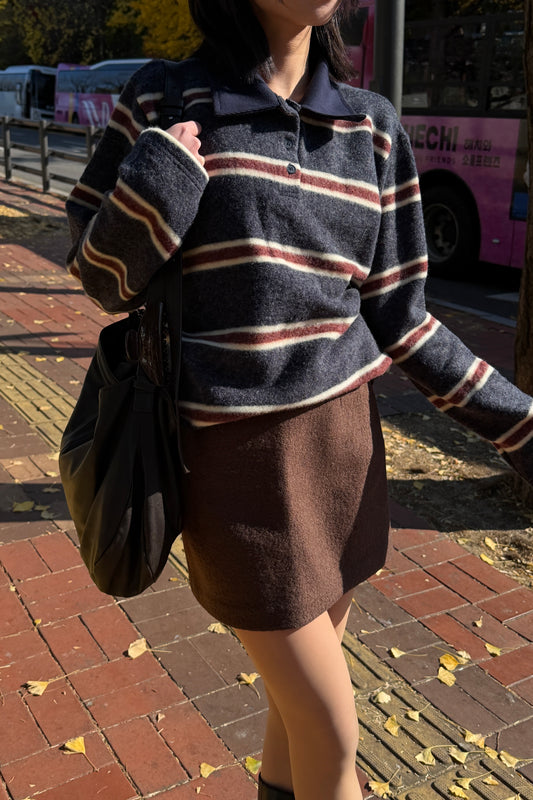 𝐍𝐨𝐯🇰🇷 Soft Wool Blend Polo Knit