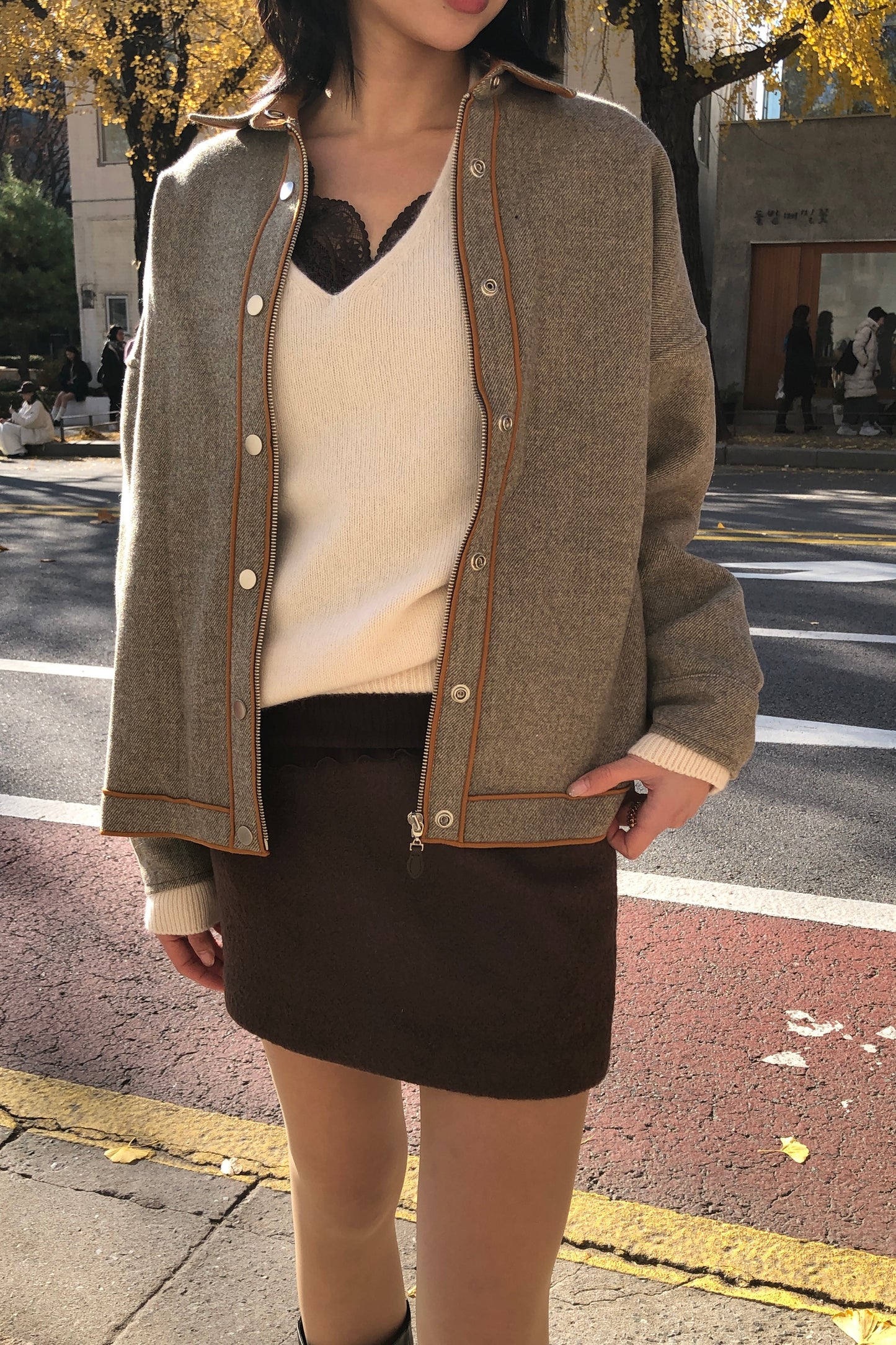 𝐍𝐨𝐯🇰🇷 Outline Piped Coat