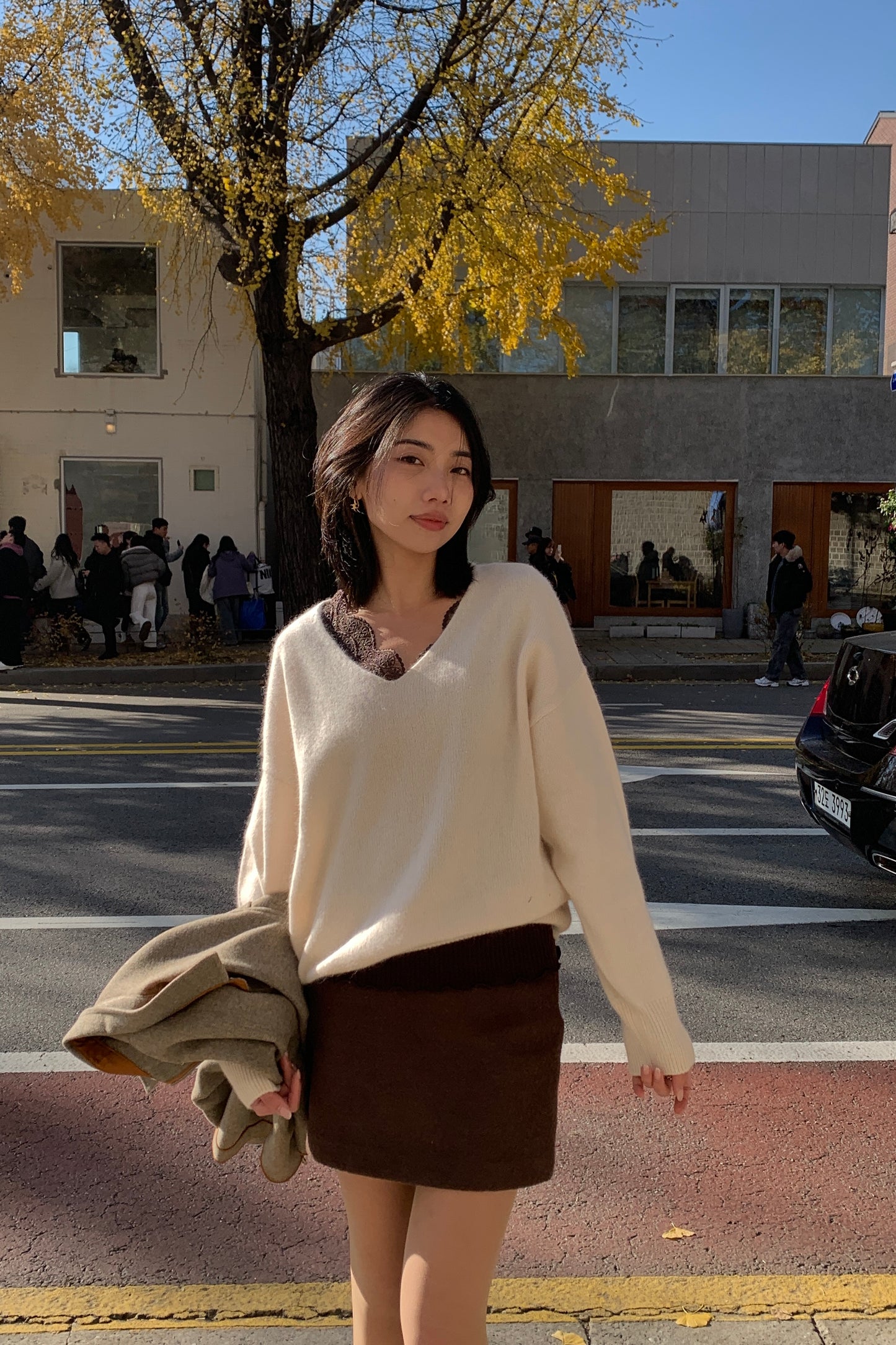 𝐃𝐞𝐜 Raccoon Wool Soft V-Knit【超親膚浣熊毛！】