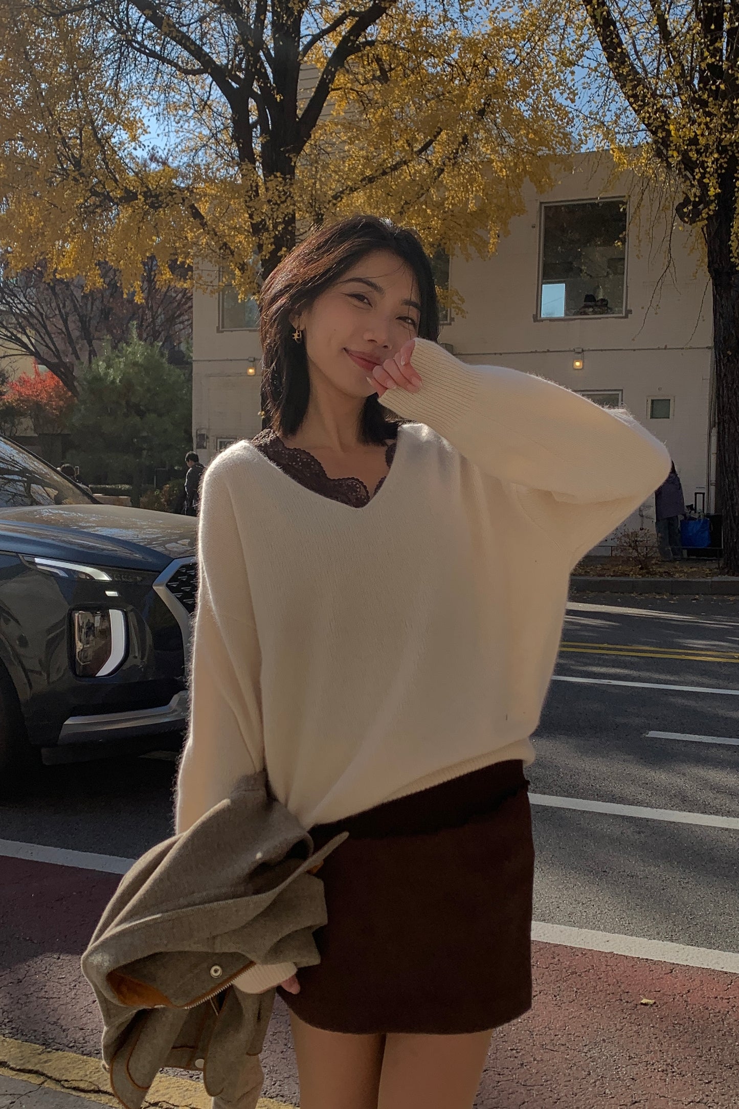 𝐃𝐞𝐜 Raccoon Wool Soft V-Knit【超親膚浣熊毛！】