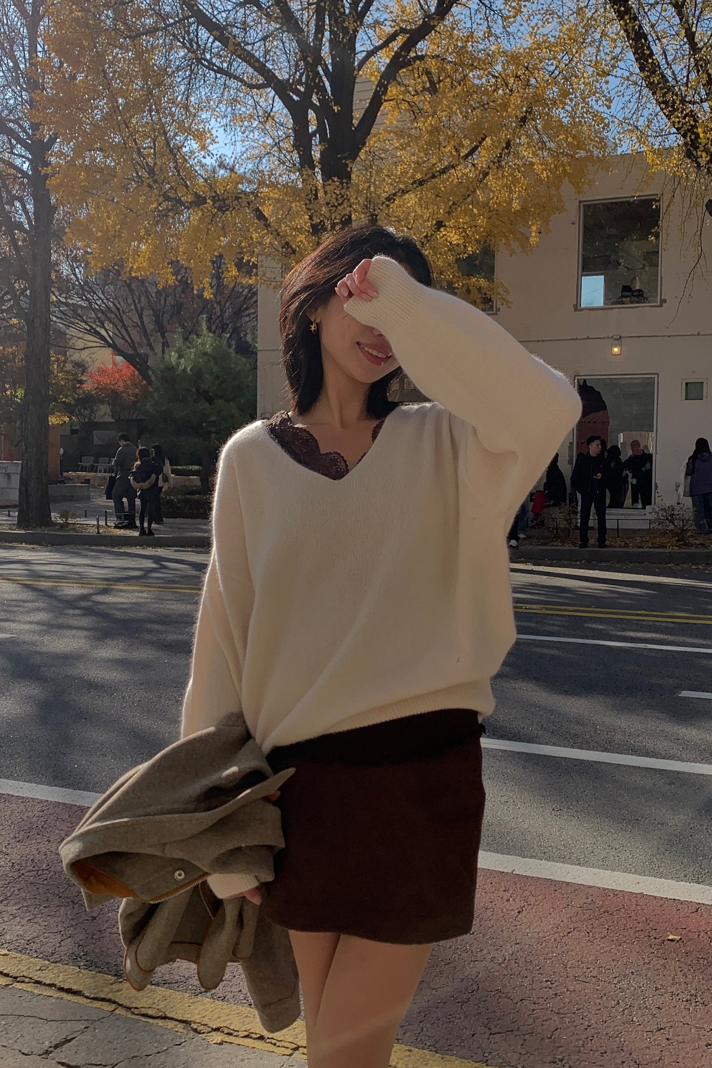 𝐃𝐞𝐜 Raccoon Wool Soft V-Knit【超親膚浣熊毛！】