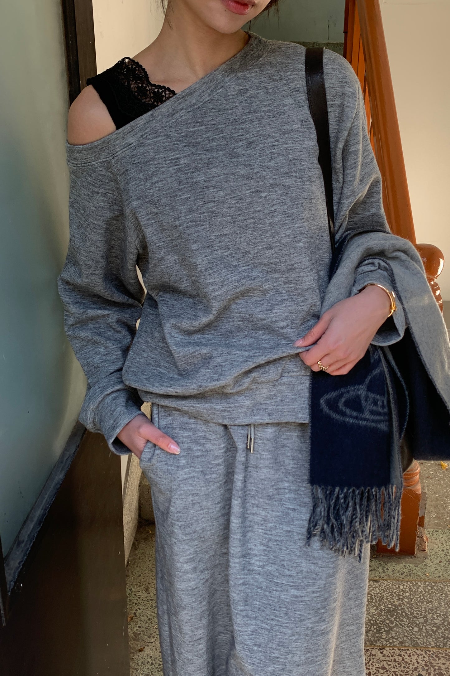 𝐍𝐨𝐯 Off-shoulder Lounge Set 【機場套裝】