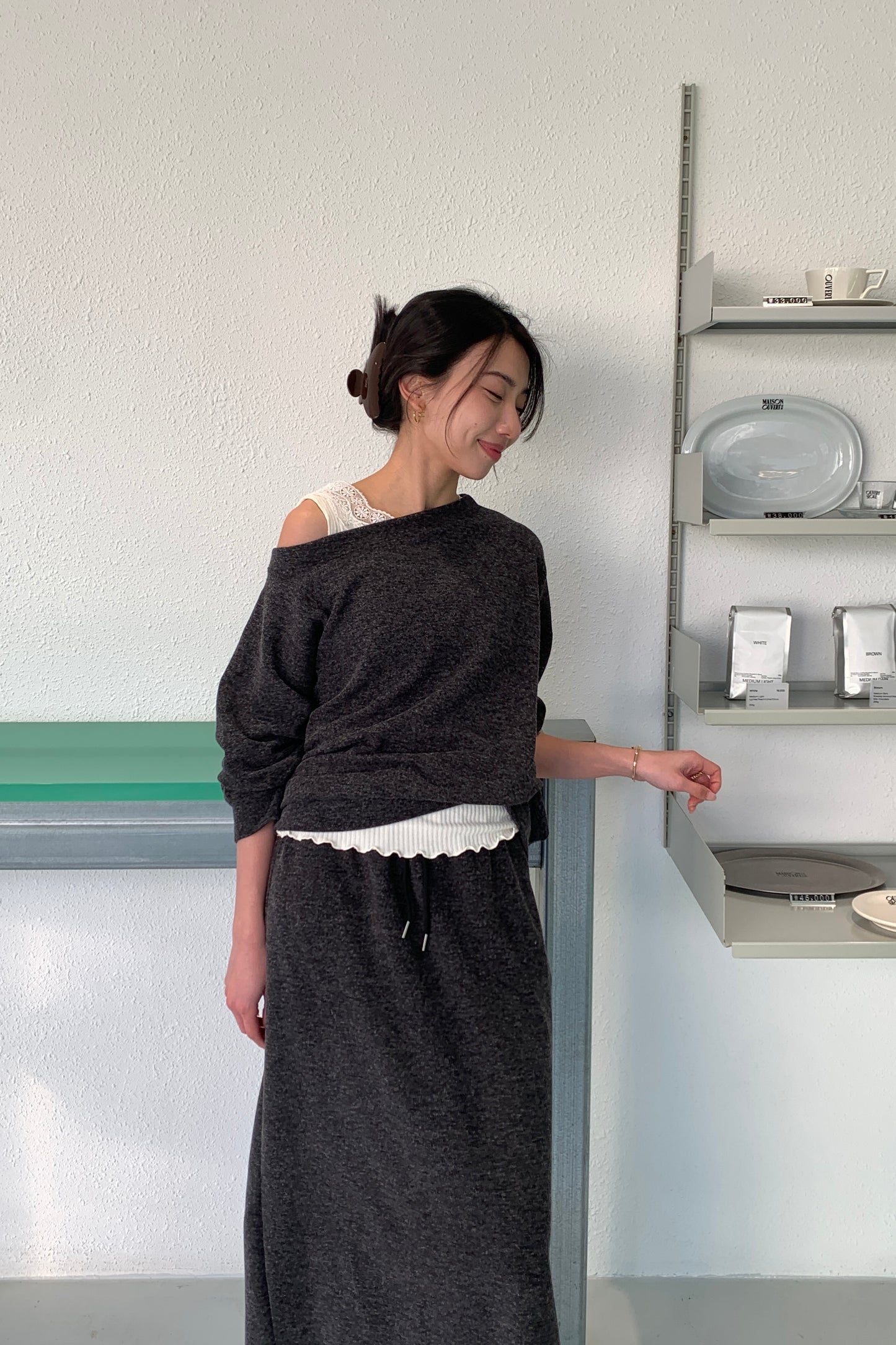 𝐍𝐨𝐯 Off-shoulder Lounge Set 【機場套裝】