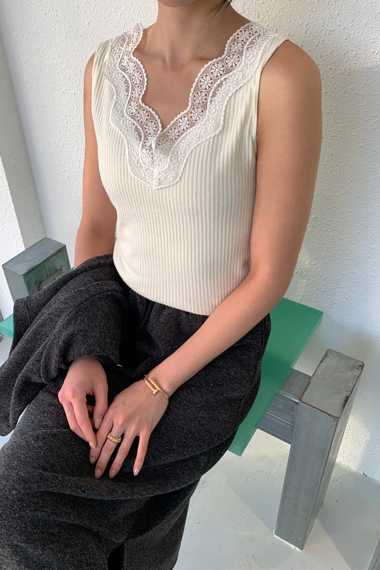 𝐍𝐨𝐯🇰🇷 Lace Trim Top