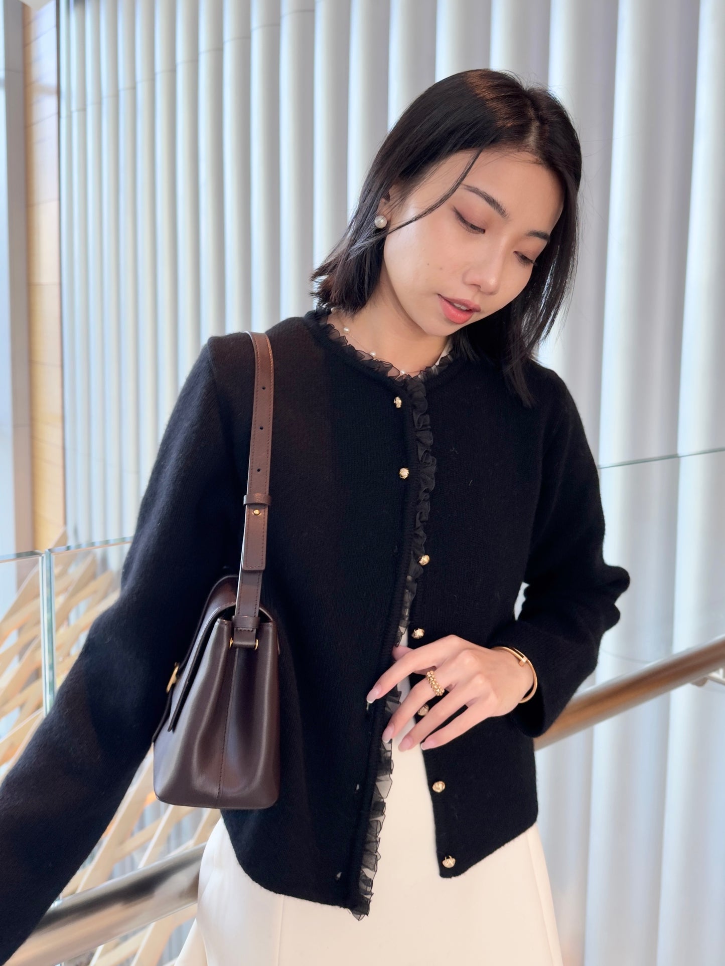 𝐅𝐚𝐥𝐥🍁 Cashmere Ruffle Cardigan